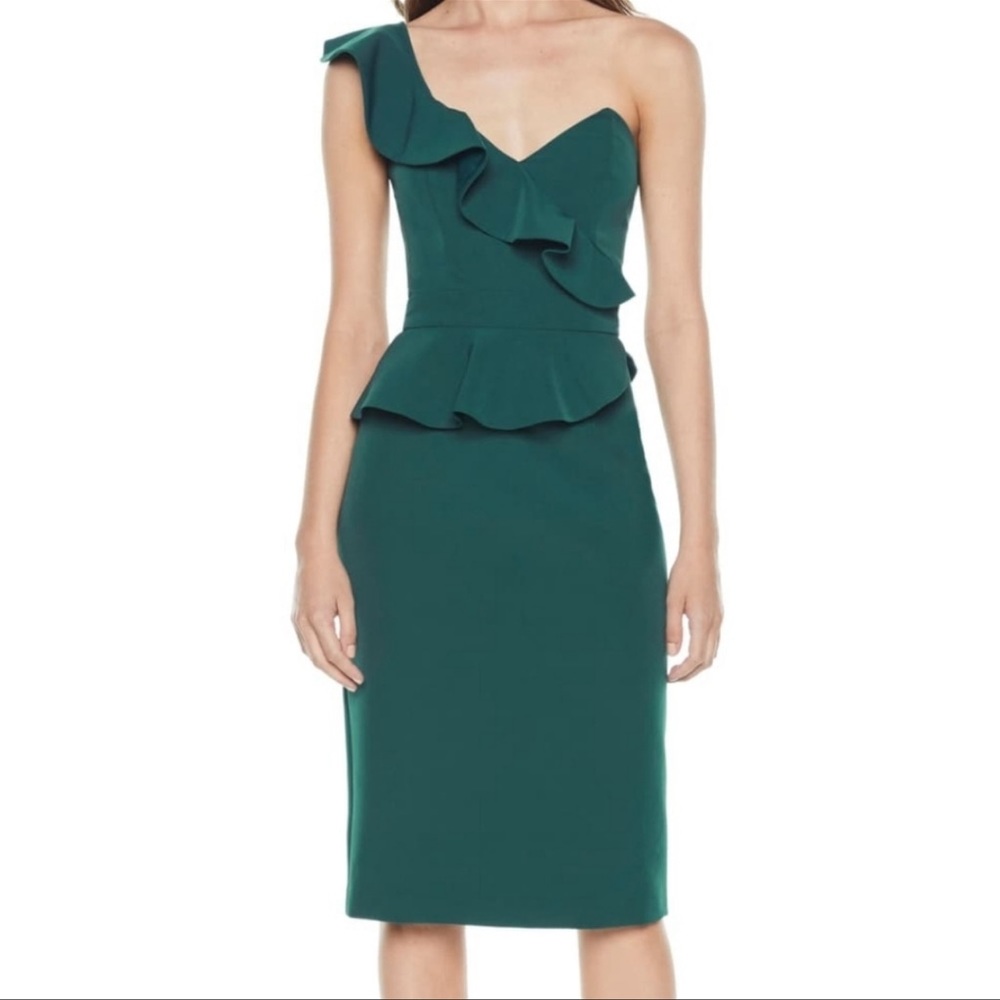 Bardot camellia one shoulder dress